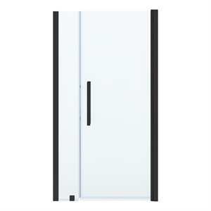 Pemberly Row 41&quot Wx72&quot H Frameless Pivot Shower Door in Black