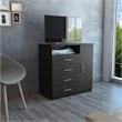 Pemberly Row 4 Drawer Dresser and 52in TV Stand in Black Wengue