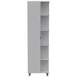 Pemberly Row Tall Corner Storage Cabinet with Shelves 62in High in White