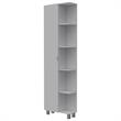 Pemberly Row Tall Corner Storage Cabinet with Shelves 62in High in White