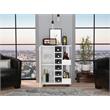 Pemberly Row Mobile Bar Cart with Wine Storage and Casters in White