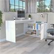 Pemberly Row L-Shaped Corner Office Desk 59.64in Wide in White