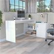 Pemberly Row L-Shaped Corner Office Desk 59.64in Wide in White