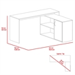 Pemberly Row L-Shaped Corner Office Desk 59.64in Wide in White