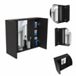 Pemberly Row Medicine Cabinet with Mirror 23.62in Wide in Black