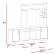 Pemberly Row Modern Entertainment Center for 60in TVs in Black