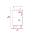 Pemberly Row 18in Single Bathroom Vanity with Cabinet in Black
