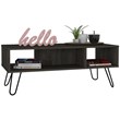 Pemberly Row Coffee Table with Hairpin Legs 39.8in Wide in Brown