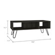 Pemberly Row Coffee Table with Hairpin Legs 39.8in Wide in Brown