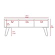 Pemberly Row Coffee Table with Hairpin Legs 39.8in Wide in Brown