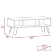 Pemberly Row Coffee Table with Hairpin Legs 39.8in Wide in Brown
