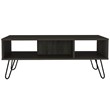Pemberly Row Coffee Table with Hairpin Legs 39.8in Wide in Brown