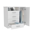 Pemberly Row Modern 4 Drawer Dresser and 40in TV Stand in White