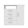 Pemberly Row Modern 4 Drawer Dresser and 40in TV Stand in White