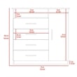 Pemberly Row Modern 4 Drawer Dresser and 40in TV Stand in White