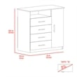 Pemberly Row Modern 4 Drawer Dresser and 40in TV Stand in White