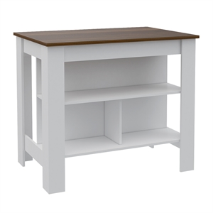 Pemberly Row Kitchen Island with Seating 40.5in Wide in Multi-Color