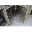Pemberly Row 2 Tier Lazy Susan Corner Cabinet Organizer in Silver