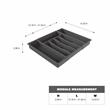 Pemberly Row Adjustable Kitchen Flatware Utensil Organizer in Gray