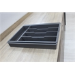 Pemberly Row Adjustable Kitchen Flatware Utensil Organizer in Gray