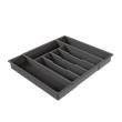 Pemberly Row Adjustable Kitchen Flatware Utensil Organizer in Gray