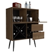 Pemberly Row Bar Cabinet with Bottle Racks 45.6in High in Brown