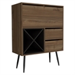 Pemberly Row Bar Cabinet with Bottle Racks 45.6in High in Brown