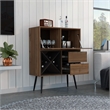 Pemberly Row Bar Cabinet with Bottle Racks 45.6in High in Brown