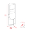 Pemberly Row Corner Bar and Wine Cabinet 71.1in High in Smoky Oak