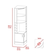 Pemberly Row Corner Bar and Wine Cabinet 71.1in High in Light Gray