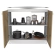 Pemberly Row Utility Sink Base Cabinet 39.3in in White and Light Oak