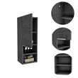 Pemberly Row Bathroom Wall Cabinet 32.17in High in Smoky Oak