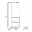 Pemberly Row Bathroom Wall Cabinet 32.17in High in Smoky Oak