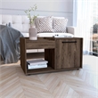 Pemberly Row Coffee Table with Drawer and Shelf 31.5in Wide in Brown