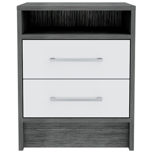 Pemberly Row Nightstand with 2 Drawers 19.9in High in Multi-Color