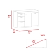 Pemberly Row Kitchen Base Cabinet 45.8in Wide in Multi-Color