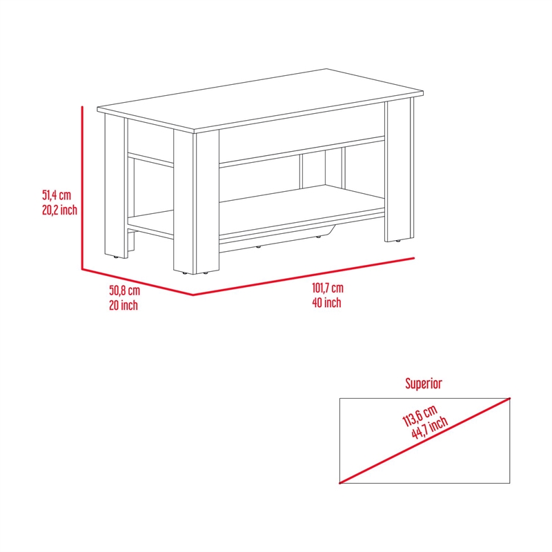 Pemberly Row Lift Top Storage Bench with Shoe Rack 40in in Multi-Color