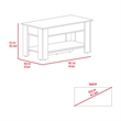 Pemberly Row Lift Top Storage Bench with Shoe Rack 40in in Multi-Color
