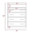 Pemberly Row 4 Drawer Dresser with Open Shelf in Light Gray and White