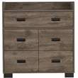 Pemberly Row 5 Drawer Rustic Dresser 33.46in Wide in Dark Brown