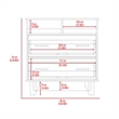 Pemberly Row 2 Drawer Dresser with Shelves 31.5in in Light Gray