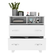 Pemberly Row 2 Drawer Bedroom Dresser with Shelves 31.5in in White