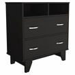 Pemberly Row 2 Drawer Bedroom Dresser with Shelves 31.5in in Black