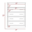 Pemberly Row 4 Drawer Bedroom Dresser with Open Shelf in Black