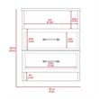 Pemberly Row Bedroom Nightstand with 2 Drawers 19.9in High in White