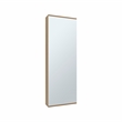 Pemberly Row Wall Mounted Mirrored Shoe Rack 42.4in High in Oak