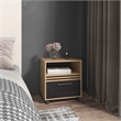 Pemberly Row 20in Nightstand with Drawer and Casters in Multi-Color