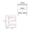 Pemberly Row 40in Bar Cabinet with Bottle Cubbies in Natural Oak
