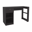 Pemberly Row One Drawer Home Desk with Shelves 47.2in in Black