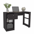 Pemberly Row One Drawer Home Desk with Shelves 47.2in in Black